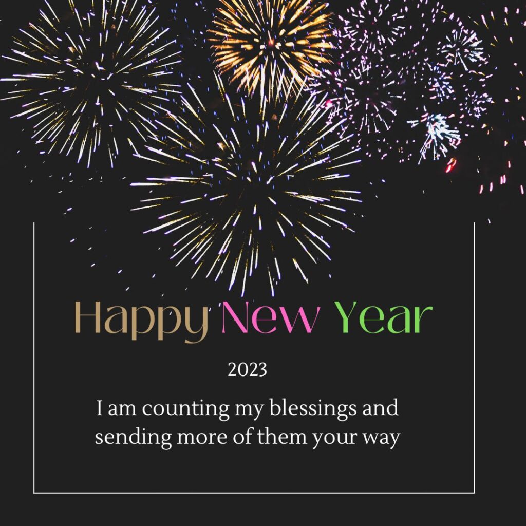 Happy New year - I am counting my blessing and sending more of them your way